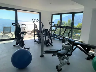 Fitness centar i/ili fitness sadržaji u objektu Villa Colomba a luxury villa in Brela, seafront