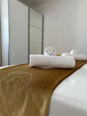 Krevet ili kreveti u jedinici u objektu Apartments - Villa Sabrina