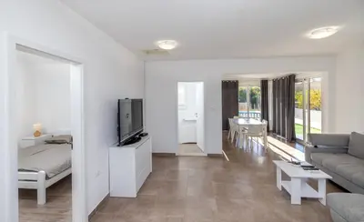 TV i/ili zabavni centar u objektu Nane Garden house with heated pool