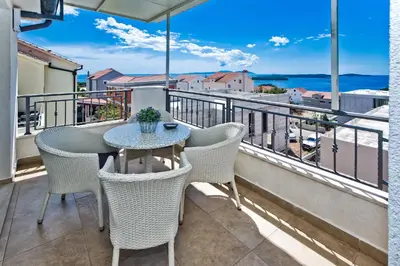 Balkon ili terasa u objektu Relaxing holiday sunset apartment