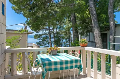 Balkon ili terasa u objektu Apartments by the sea Brela - Makarska - 18356