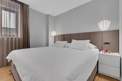Krevet ili kreveti u jedinici u objektu Apartmani Vila Jelena 1 - Makarska Exklusiv