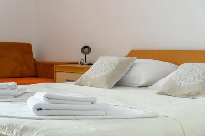 Krevet ili kreveti u jedinici u objektu Sea view Apartment Studio for 2-3 people - close to commodities