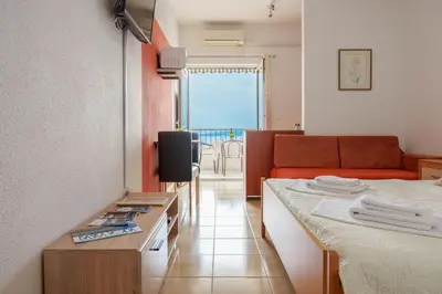 TV i/ili zabavni centar u objektu Sea view Apartment Studio for 2-3 people - close to commodities
