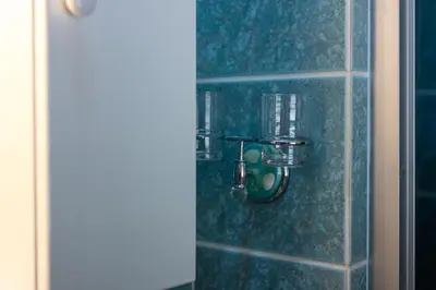 Kupaonica u objektu Apartment Aria with private heated pool
