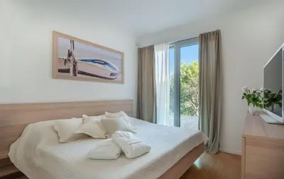 Krevet ili kreveti u jedinici u objektu Stunning Brac Villa 5 Bedrooms Villa Infinite Stunning Sea Views