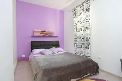 Krevet ili kreveti u jedinici u objektu Apartments by the sea Podstrana, Split - 18466