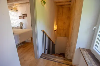 Krevet ili kreveti u jedinici u objektu Charming stone house with private pool & jacuzzi - Holiday Home Vera