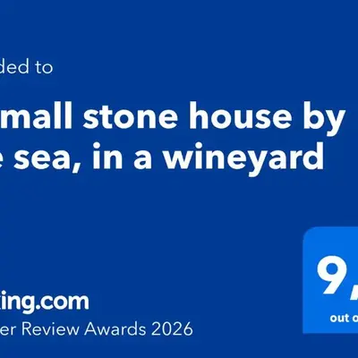 A small stone house by the sea