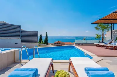 Tlocrt objekta Luxury VILLA BANE, heated private pool and jacuzzi, sandy beach 120m far, 12 pax