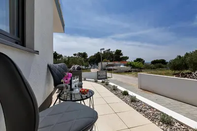 Balkon ili terasa u objektu Luxury Promajna Beach Apartment