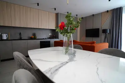 Kuhinja ili čajna kuhinja u objektu Solis Apartments Bol