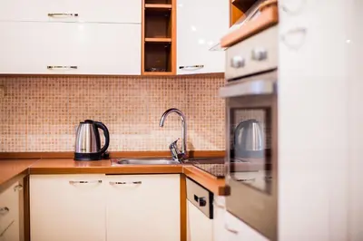 Kuhinja ili čajna kuhinja u objektu Beach Apartment Val