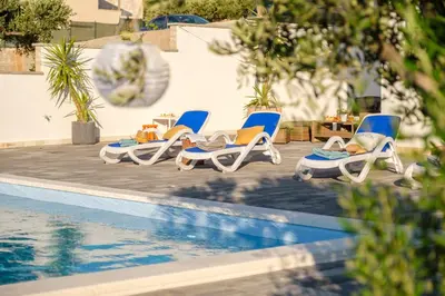 Bazen u objektu Holiday Home Nono Ante with heated pool ili u blizini