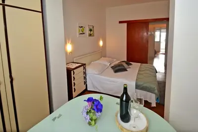 Krevet ili kreveti u jedinici u objektu Apartment in Duce with sea view, terrace, air conditioning, WiFi 4969-2