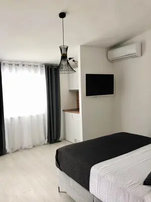 Krevet ili kreveti u jedinici u objektu Villa Franko Baška Voda
