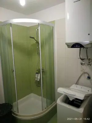Kupaonica u objektu Private Pool and Sea View Apartment