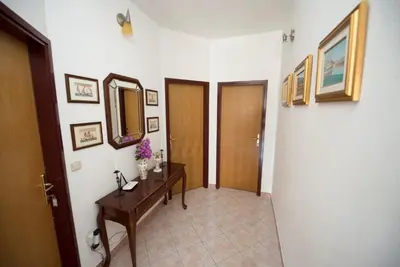 Tlocrt objekta Studio apartment in Duce with sea view, balcony, air conditioning, WiFi 132-7