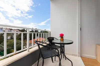 Balkon ili terasa u objektu Apartment in Supetar with sea view, terrace, air conditioning, W-LAN 3553-1