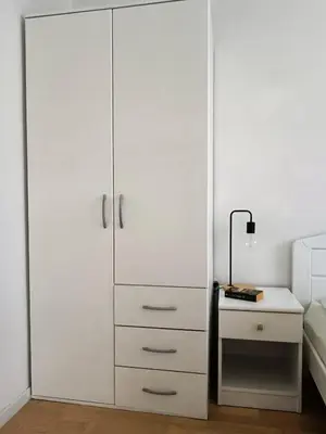 Krevet ili kreveti u jedinici u objektu Apartment in Povlja with sea view, terrace, W-LAN 4991-2