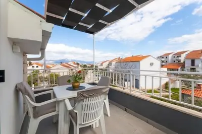 Balkon ili terasa u objektu Apartment in Supetar with sea view, balcony, air conditioning, W-LAN 3553-3