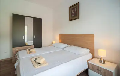 Krevet ili kreveti u jedinici u objektu Stunning Apartment In Supetar-Splitska With Wifi