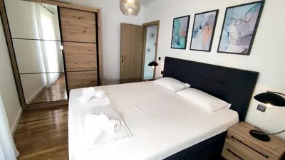 Krevet ili kreveti u jedinici u objektu Harmony apartment Podstrana Split