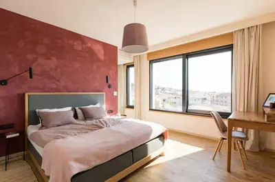 Krevet ili kreveti u jedinici u objektu Quiet family Villa Anne, Podstrana