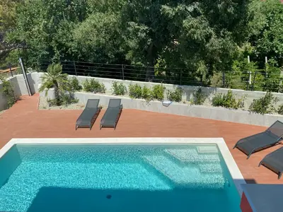 Bazen u objektu Quiet family Villa Anne, Podstrana ili u blizini