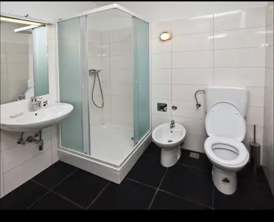 Kupaonica u objektu Apartment near sandy beach