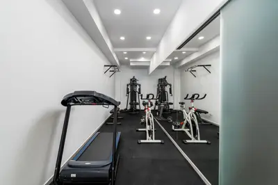 Fitness centar i/ili fitness sadržaji u objektu Luxurious Villa ADA; hot tub, sauna, gym, pool
