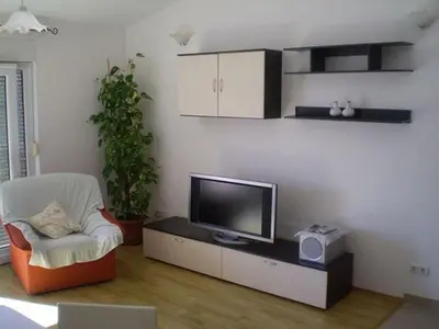 TV i/ili zabavni centar u objektu Apartment in Duce with sea view, balcony, air conditioning, WiFi 5060-1