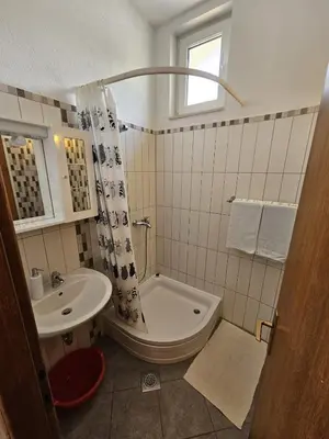 Kupaonica u objektu Apartment in Duce with sea view, balcony, air conditioning, W-LAN 5067-5