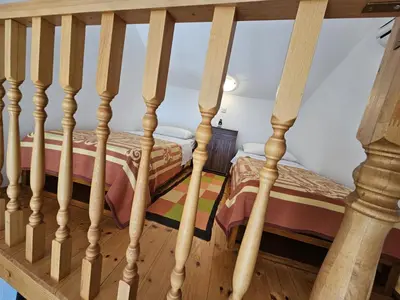 Krevet ili kreveti u jedinici u objektu Apartment in Duce with sea view, balcony, air conditioning, W-LAN 5067-5