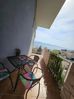 Balkon ili terasa u objektu Studio apartment in Duce with sea view, balcony, air conditioning, WiFi 5067-6