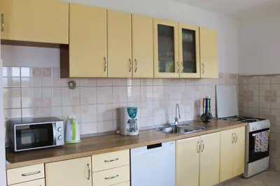 Kuhinja ili čajna kuhinja u objektu Apartment Nedo with Sea View