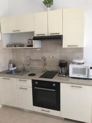 Kuhinja ili čajna kuhinja u objektu Sea view apartment near the beach S2-Jelsa center