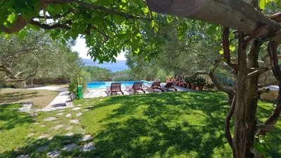 Bazen u objektu Holiday house in Bol with sea view, terrace, air conditioning, WiFi 120-1 ili u blizini