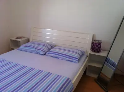 Krevet ili kreveti u jedinici u objektu Apartment in Povlja with sea view, terrace, air conditioning, WiFi 3419-1