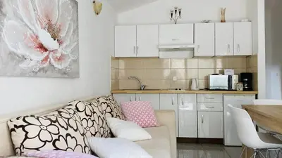 Kuhinja ili čajna kuhinja u objektu Apartment in Povlja with terrace, air conditioning, WiFi, washing machine 3419-3