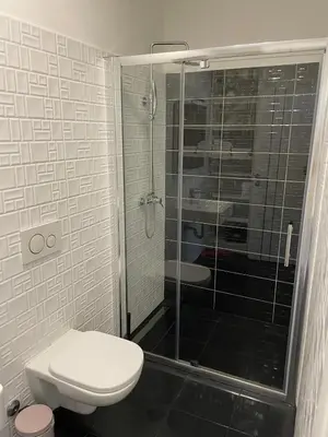 Kupaonica u objektu Studio apartment in Povlja with sea view, terrace, air conditioning, WiFi 3419-4