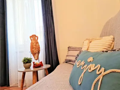 Krevet ili kreveti u jedinici u objektu Pirates' Bay Apartment - Omiš
