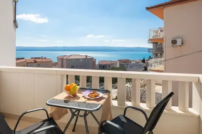 Balkon ili terasa u objektu Golden View Apartment