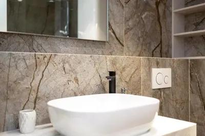 Kupaonica u objektu Seaside Luxury Apartment Tanita