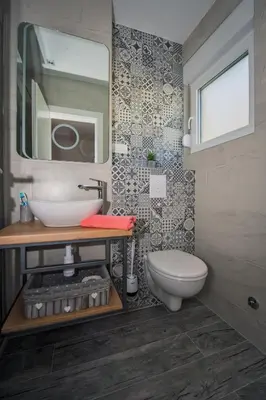 Kupaonica u objektu Deluxe 2 bedroom apartment with sea view