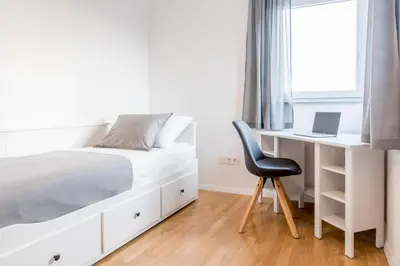 Krevet ili kreveti u jedinici u objektu Lion's Beach Starlight Apartment