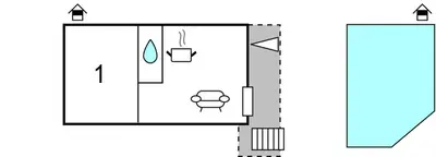Tlocrt objekta Apartment Lokva Rogoznica Ruskamen