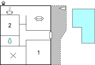 Tlocrt objekta Holiday Home Gata Ostrvica