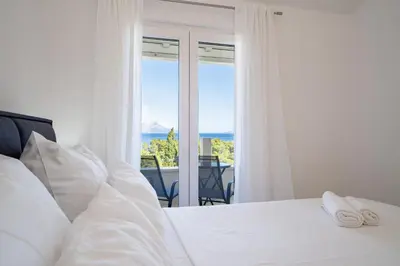 Krevet ili kreveti u jedinici u objektu Villa Levante Apartments, quiet location and close to beach, only 300 m from sea