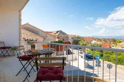 Balkon ili terasa u objektu Apartment Nona - Center, 150 meters from the beach